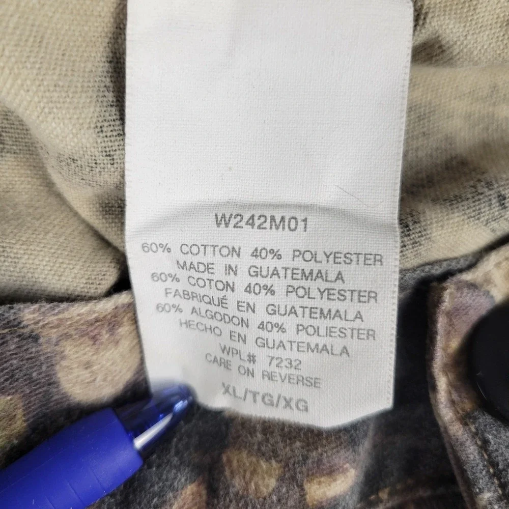 Mossy Oak Fieldstaff Pants Mens XL Camo Cargo Forest Floor Hunting Outdoors